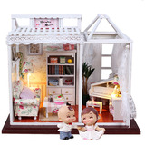 PH004琴声悠扬（送人偶、防尘罩、声控灯）DIY小屋 模型屋 娃娃屋