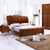 美瑞兹 实木床中式橡木高箱床1 8米1 5米免费送装入户实木双人床