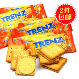买2包邮~印尼进口零食TRENZ芝士夹心奶酪三明治饼干24包240g