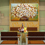 电表箱餐厅装饰画现代无框画墙画壁画立体画 手绘油画厚油花卉