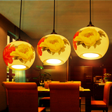 灯具中式灯现代简约景德镇陶瓷餐厅小吊灯玄关单头灯饰8028