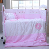 彩梦熊进口松木环保婴儿摇篮床带储物层三档高度调节婴儿床儿童床