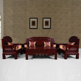 红木家具沙发 非洲酸枝木红酸枝园林风光客厅家具明清古典沙发