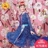 密扇2016春季新款设计师女装中国风改良长袖复古民族风印花连衣裙
