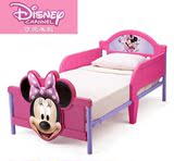美国正品迪士尼儿童床带护栏男孩单人床女孩公主床环保塑料小孩床