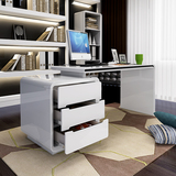 简约客厅家具小户型成套白色烤漆电脑桌书桌书柜组合成套
