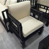 新中式沙发组合小户型客厅实木镂空仿古罗汉简约现代布艺定制沙发