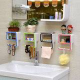 创意数字9塑料肥皂盒 魔力无痕贴吸壁式香皂盒 浴室卫生间置物架