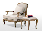 现货 美式乡村法式实木沙发椅 休闲椅 复古仿古单人椅 会所别墅