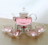 玻璃茶具套装 整套四合一功夫茶透明耐热保温过滤花茶壶茶杯