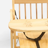 宝宝座椅婴儿餐椅多功能儿童餐桌椅松木吃饭折叠座椅实木儿童餐椅