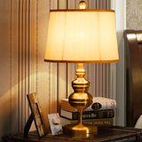 奢华欧式台灯卧室床头灯 美式创意简约复古铜客厅简欧装饰台灯