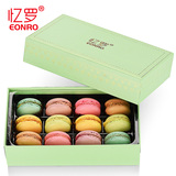 EONRO/忆罗正宗法式马卡龙甜点 法国进口料糕点零食品12枚礼盒装