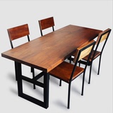 美式创意铁艺家用餐桌椅组合咖啡厅休闲桌餐厅酒店桌椅办公室桌椅