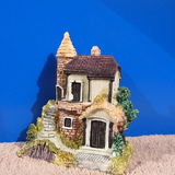 创意家居摆件树脂小房子 欧式小别墅微景观 盆景鱼缸装饰配件