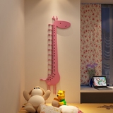 贴儿童房电视背景墙创意量高贴画亚克力3d水晶立体墙贴长颈鹿身高