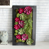 仿真多肉植物相框壁挂花卉墙饰木质相框家居饰品装饰画框植物墙