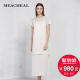 MEACHEAL米茜尔 时尚经典白色连衣裙 专柜正品2016夏季新款女装
