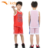 安踏童装男童套装 儿童篮球服男2015双面穿大童运动套装35521202