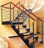 武汉包安装 复式楼 双梁钢木楼梯 纯实木踏板 上门测量 免费设计