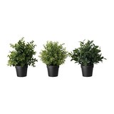 怡然宜家 IKEA 菲卡 人造盆栽植物(10cm草杂样 颜色随机)专业代购