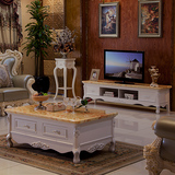 凯米蒂亚欧式电视柜茶几组合套装小户型电视机柜法式客厅家具组装