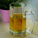 无铅玻璃啤酒杯酒吧扎啤杯玻璃茶杯水杯子带把加厚耐热耐家用茶杯