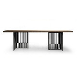 loft美式工业风复古铁艺餐桌 设计师实木办公桌电脑桌书桌工作台