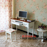 厂家直销韩式田园实木小户型台式电脑桌 现代简约家用带抽屉书桌