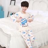 儿童睡衣男童宝宝小学生韩版长袖圆领家居服套装10岁男孩汽车睡衣