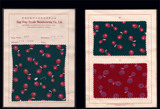 五十年代出口的花布样品（11）全套八张贴片合计价：
