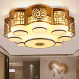 现代客厅灯饰新中式吸顶灯创意梅花型铁艺餐厅灯具圆形仿古灯2766