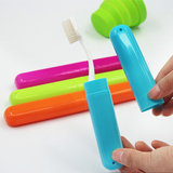 创意出差牙膏筒牙刷盒防菌牙刷筒可爱牙具盒头套旅游便携洗漱用品
