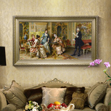 六派 欧式美式人物客厅装饰画油画 宫廷别墅有框壁画书房玄关挂画