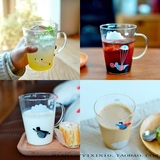 包邮 HAMO飞翔的超级英雄清新水杯玻璃水杯 创意zakka杯子 柠檬杯