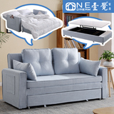 壹觉 多功能布艺沙发床 折叠小户型1.8米 1.5米储物可拆洗双人