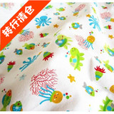 外贸纯棉双面绒布 宝宝婴儿布料 睡衣床品棉衣布料 卡通1.5米宽幅
