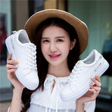 夏季韩版系带学生小白鞋女休闲运动鞋透气跑步鞋平底白色板鞋女鞋