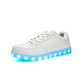 小白鞋厂家直销USB充电七彩LED灯发光鞋荧光鞋2016休闲 鞋男板鞋