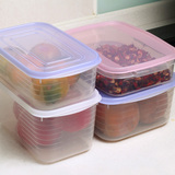 日本进口厨房保鲜盒 塑料冰箱冷藏冷冻收纳盒 饺子食品面条整理盒