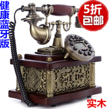 新款欧式电话机实木仿古电话机家用座机电话机创意复古电话机包邮