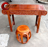 花梨木红木琴桌灵芝仿古中式实木琴台供桌古琴古筝桌子书画桌鼓凳