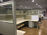美国海沃氏品牌办公桌 高端二手屏风工位桌 进口办公家具研发桌子