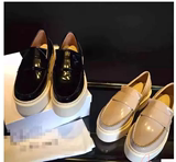 香港IT代购日本复古MISSMO 欧美街拍纯色套脚松糕厚底单鞋乐福鞋
