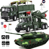 儿童玩具车解放卡车导弹车运输车油罐车野战军车回力车合金车模型