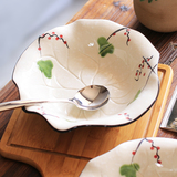 素宝 异形餐具陶瓷创意菜碗 汤碗菜碗家用汤菜盘手绘釉下日式餐具