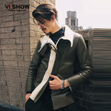 VIISHOW翻领常规棉服标准外套纯色新款青年男士男装棉衣M121054