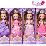新款女孩公主儿童玩具芭比娃娃Barbie大眼娃娃索菲亚冰雪生日礼物