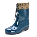 回力523 2014冬款时尚女式雨鞋短筒加绒保暖雨靴果冻水鞋套鞋