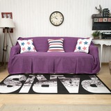 薰衣草紫色 棉麻加厚沙发套定做组合沙发罩沙发盖布全盖沙发巾